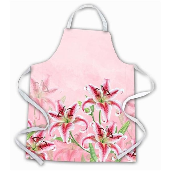 Carolines Treasures Carolines Treasures BB7446APRON Pink Lillies Apron BB7446APRON - main